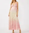 Lovestitch Shayla Spaghetti Strap Ombre Maxi In Pink In Pink