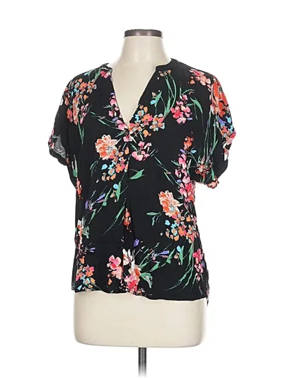 Pre-owned Lovestitch Short Sleeve Blouse In Black