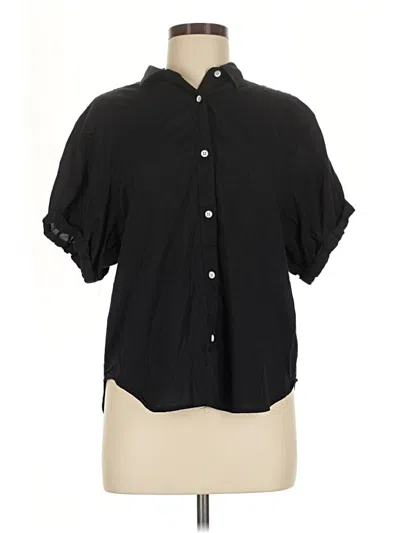 Pre-owned Lovestitch Short Sleeve Blouse In Black