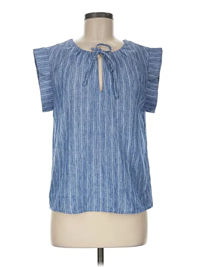 Pre-owned Lovestitch Short Sleeve Blouse In Blue