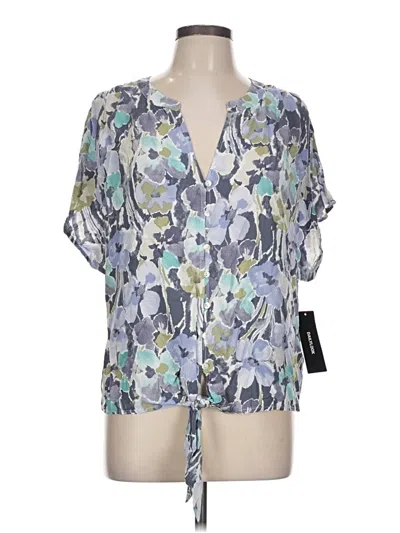 Lovestitch Short Sleeve Blouse In Silver