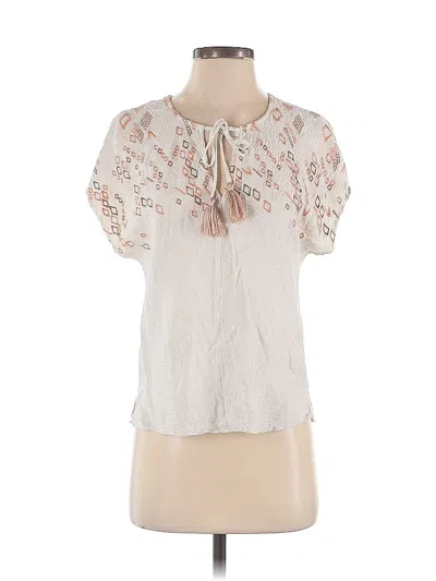 Pre-owned Lovestitch Short Sleeve Blouse In White