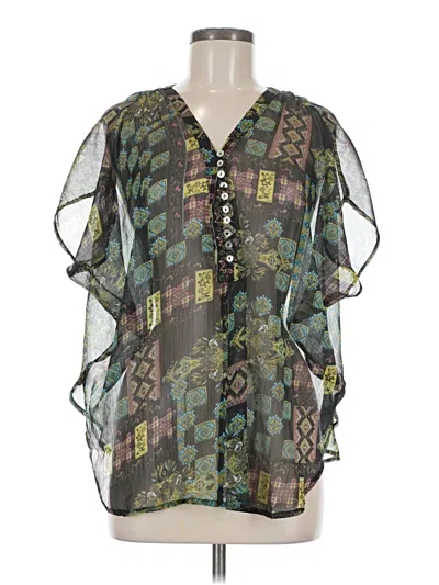 Pre-owned Lovestitch Sleeveless Blouse In Green
