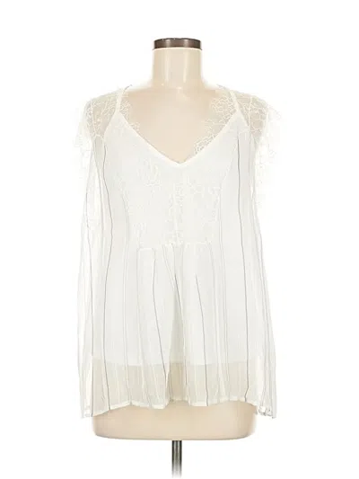 Pre-owned Lovestitch Sleeveless Blouse In White