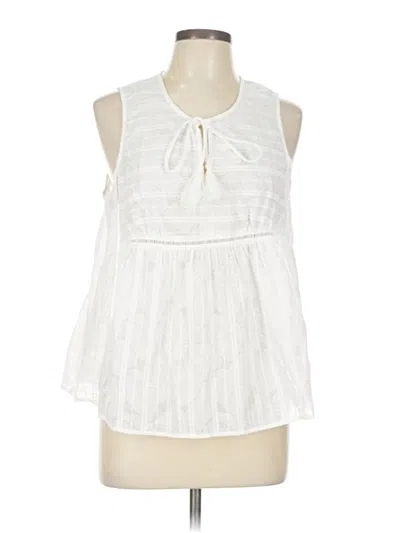 Pre-owned Lovestitch Sleeveless Blouse In White
