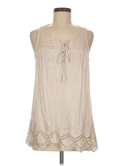 Pre-owned Lovestitch Sleeveless Blouse In White