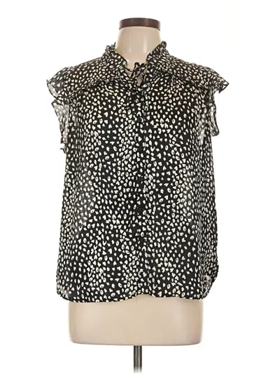 Pre-owned Lovestitch Sleeveless Button Down Shirt In Black