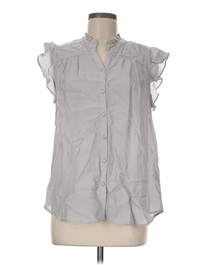 Pre-owned Lovestitch Sleeveless Button Down Shirt In Gray
