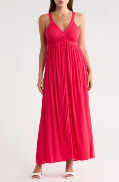 Lovestitch Sleeveless Maxi Dress In Red
