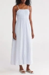 Lovestitch Smocked Button Front Cotton Gauze Sundress