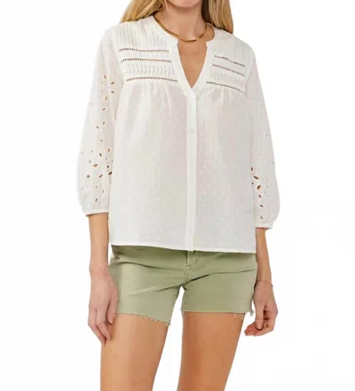 Lovestitch Solene Button Down Blouse In White