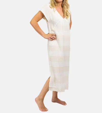 Lovestitch Stripe Midi Beach Dress In White