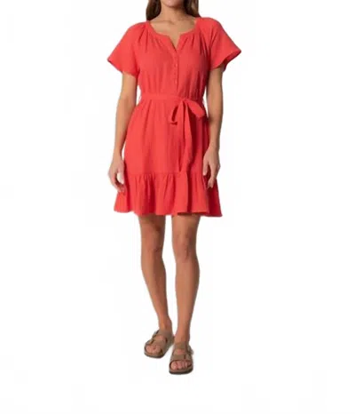 Lovestitch Sudie Mini Dress In Flame In Red