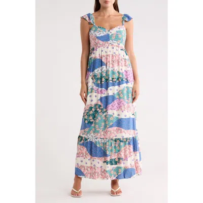Lovestitch Sweetheart Maxi Dress In Multi