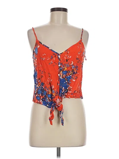 Pre-owned Lovestitch Tank Top Orange Halter Neckline Tops