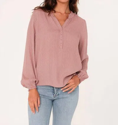 Lovestitch Teagan Blouse In Dusty Rose In Pink