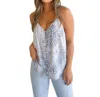 Lovestitch Tie-dye Cami Top In Chambray/sky In Purple