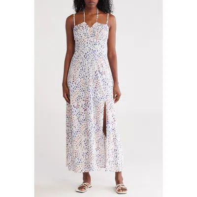 Lovestitch Tie Keyhole Maxi Dress In Multi