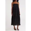 Lovestitch Tiered Maxi Dress In Black