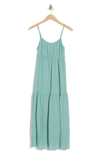 Lovestitch Tiered Maxi Dress In Dusty Teal