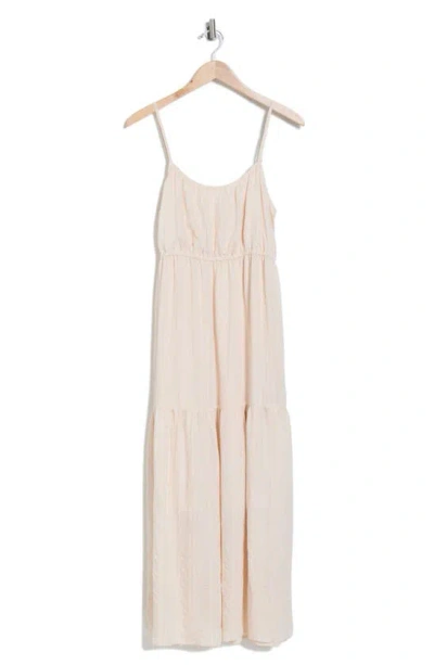 Lovestitch Tiered Maxi Dress In Natural