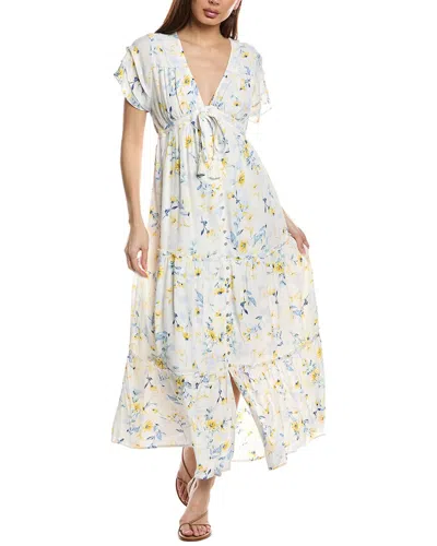 Lovestitch Tiered Midi Dress In Yellow