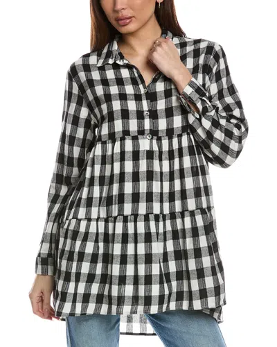 Lovestitch Tiered Mini Dress In Black
