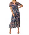 Lovestitch Women's Autumn Flutter Sleeve Dress In Multi In Multi