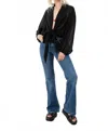 Lovestitch Woodstock Kimono Top In Black In Black