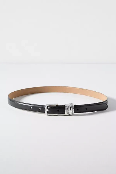 Lovestrength Harper Multi-ring Skinny Belt In Black