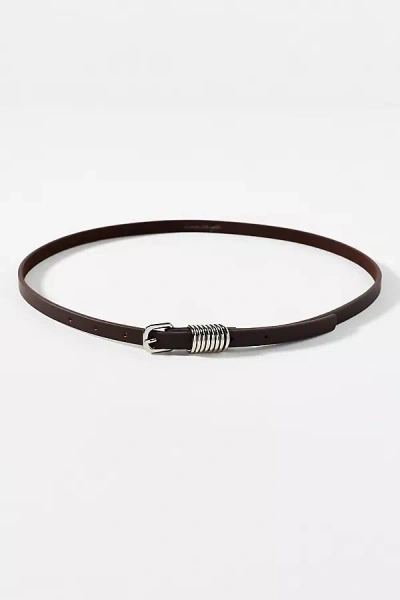 Lovestrength Harper Multi-ring Skinny Belt In Brown