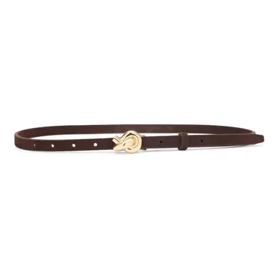 Lovestrength Women's Nic Belt In Cocoa Suede In Brown