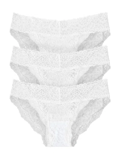 Lovesuze Women's Stretch Lace Brief Set In White