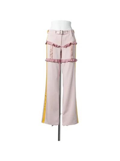 Lovett Garter Ruffle-trimmed Trousers In Multi