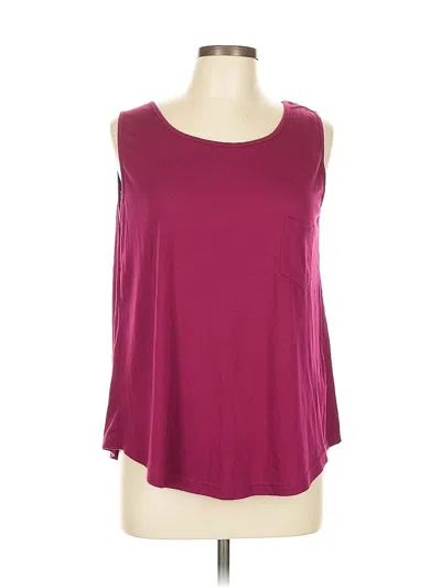 Pre-owned Loveu.dear Sleeveless Top Burgundy Scoop Neck Tops