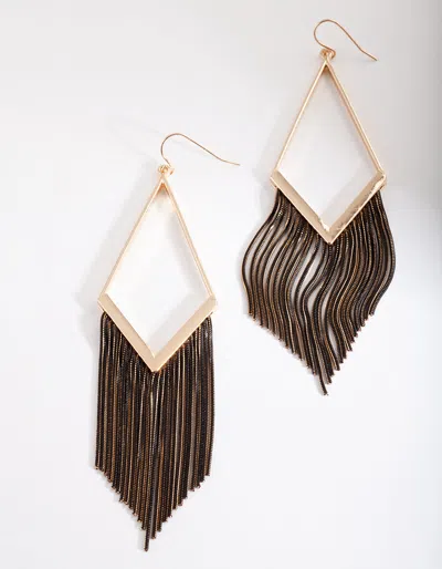 Lovisa - Gold Black Chain Tassel Earrings I Bold Fashion