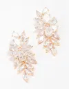 Lovisa - Gold Flower Cluster Drop Earrings I Hypoallergenic In Multi