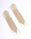 Lovisa - Gold Multi Chain Pointed Drop Earrings In Multi
