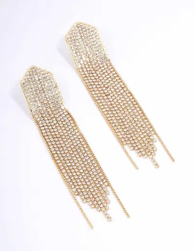 Lovisa - Gold Multi Chain Pointed Drop Earrings