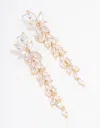 Lovisa - Gold Plated Graduating Cubic Zirconia Drop Earrings In Multi