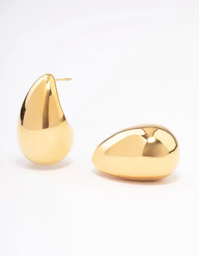 Lovisa - Gold Plated Stainless Steel Large Teardrop Earrings