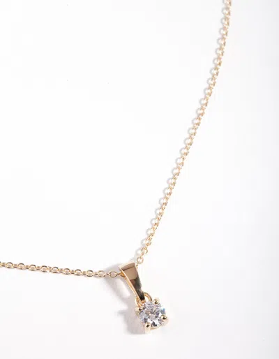 Lovisa - Gold Plated Sterling Silver Cubic Zirconia 1/4 Carat Bale Necklace