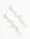 Lovisa - Rhodium Cubic Zirconia Drop Earrings In Multi