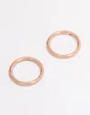 Lovisa - Rose Gold Plated Surgical Steel Fine Sleeper Earrings 6mm I Hypoallergenic I Trendy Minimalist Sty In Multi