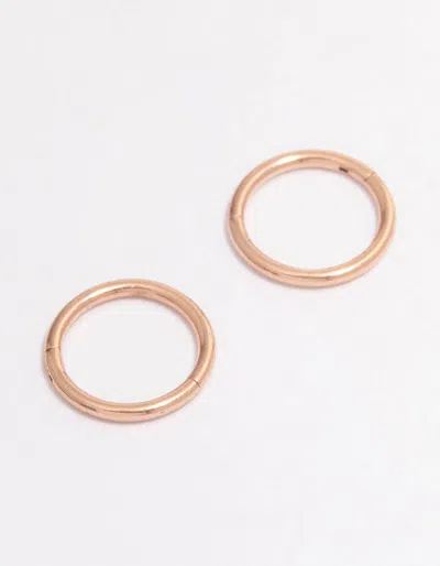 Lovisa - Rose Gold Plated Surgical Steel Fine Sleeper Earrings 6mm I Hypoallergenic I Trendy Minimalist Sty In Multi
