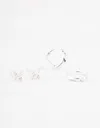 Lovisa - Sterling Silver Butterfly & Hoop Stud Earrings 2-pack In Silver