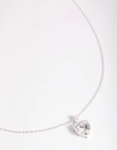 Lovisa 925 Sterling Silver Cubic Zirconia Heart Necklace
