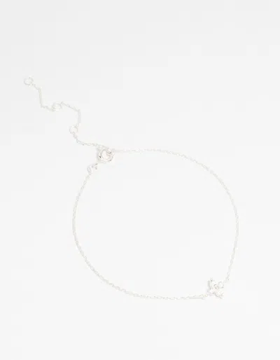 Lovisa 925 Sterling Silver Cubic Zirconia Micro Flower Bracelet