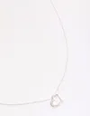 Lovisa 925 Sterling Silver Cubic Zirconia Pave Heart Necklace