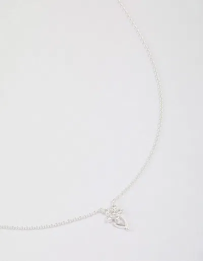 Lovisa 925 Sterling Silver Cubic Zirconia Stem Necklace